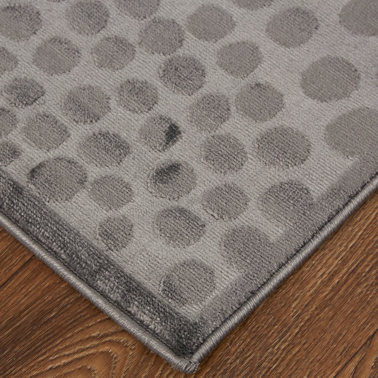 Gaspar Modern/Casual/Industrial Polka Dots/Gradient & Ombre Gray/Silver/Ivory - Feizy Rug