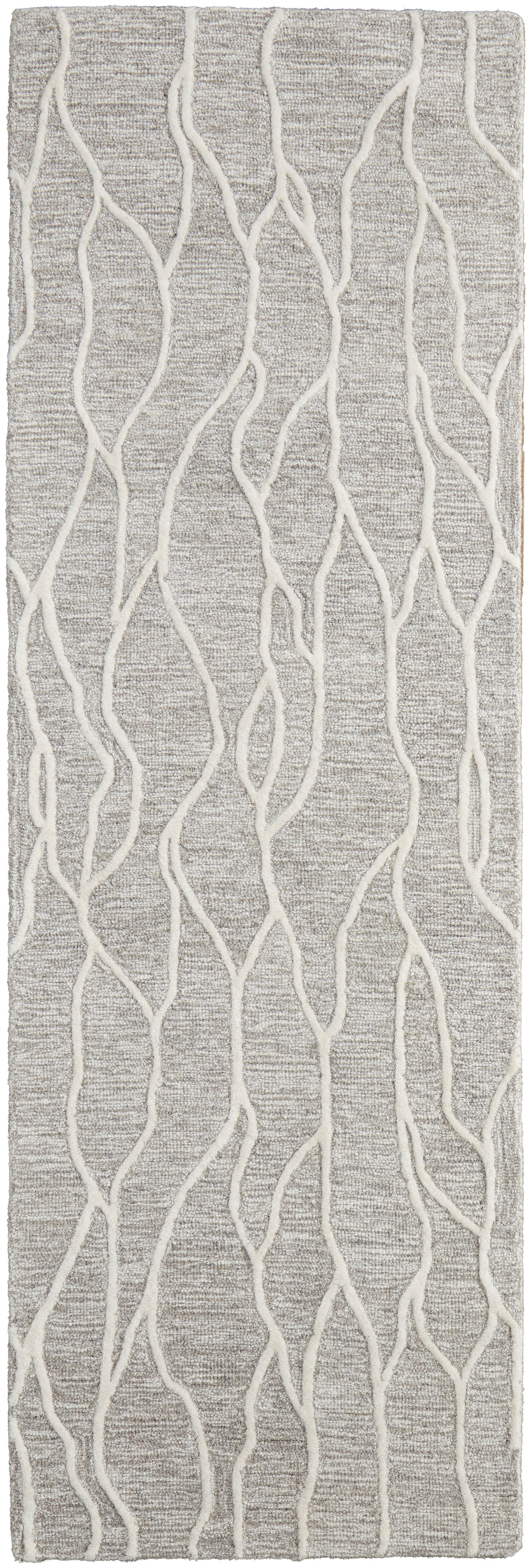 Enzo Transitional/Casual/Natural Abstract Taupe/Ivory - Feizy Rug