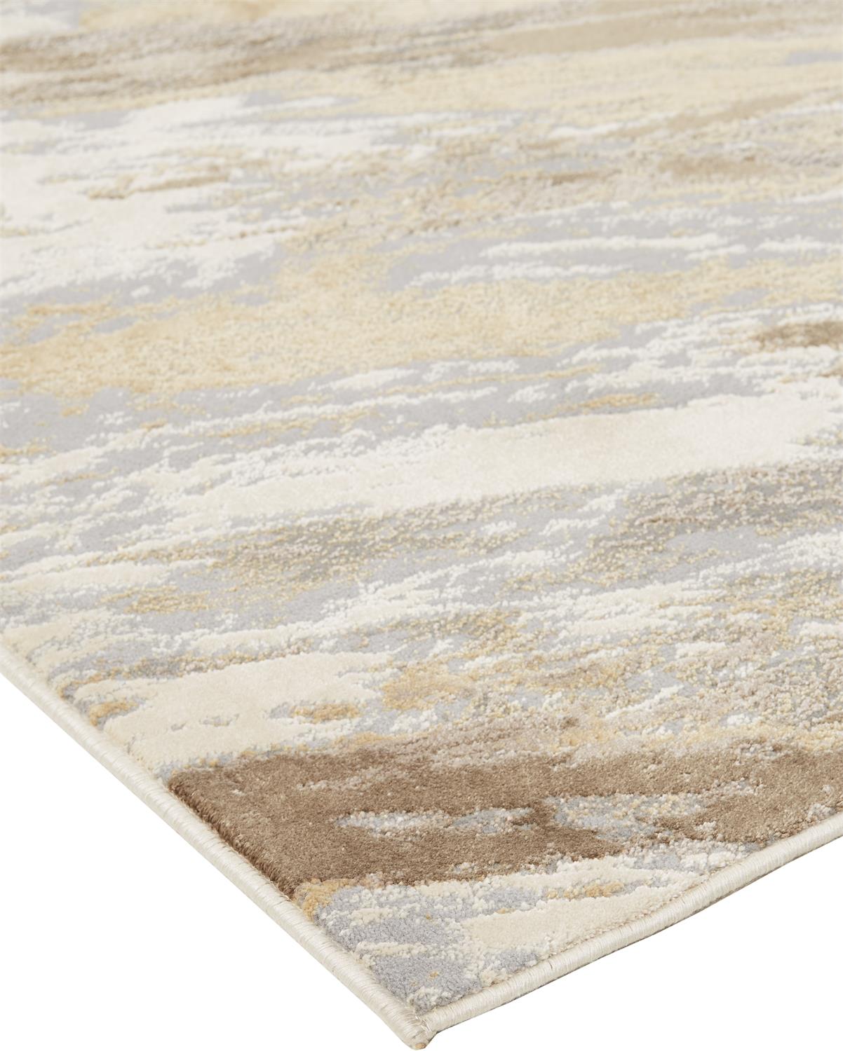 Parker Transitional/Casual Abstract Ivory/Tan/Brown - Feizy Rug