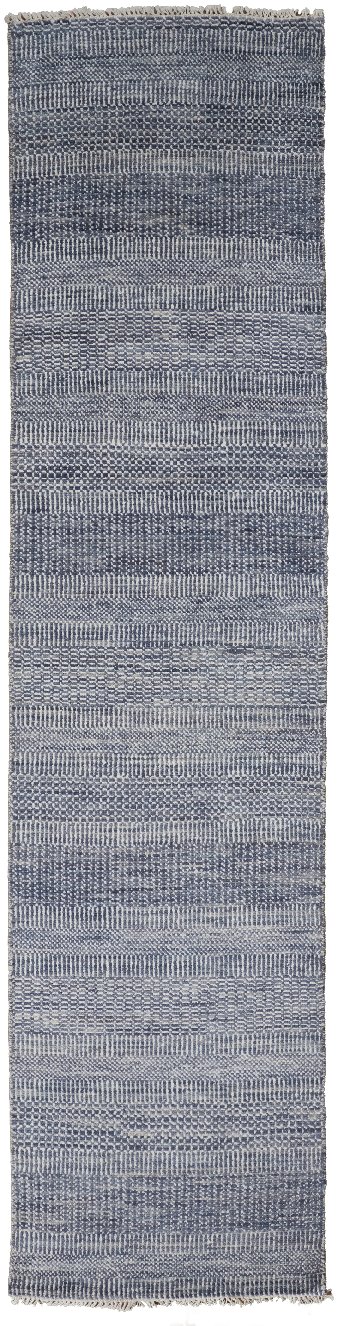 Janson Transitional/Casual/Nautical & Coastal Stripes/Solid Blue/Gray - Feizy Rug