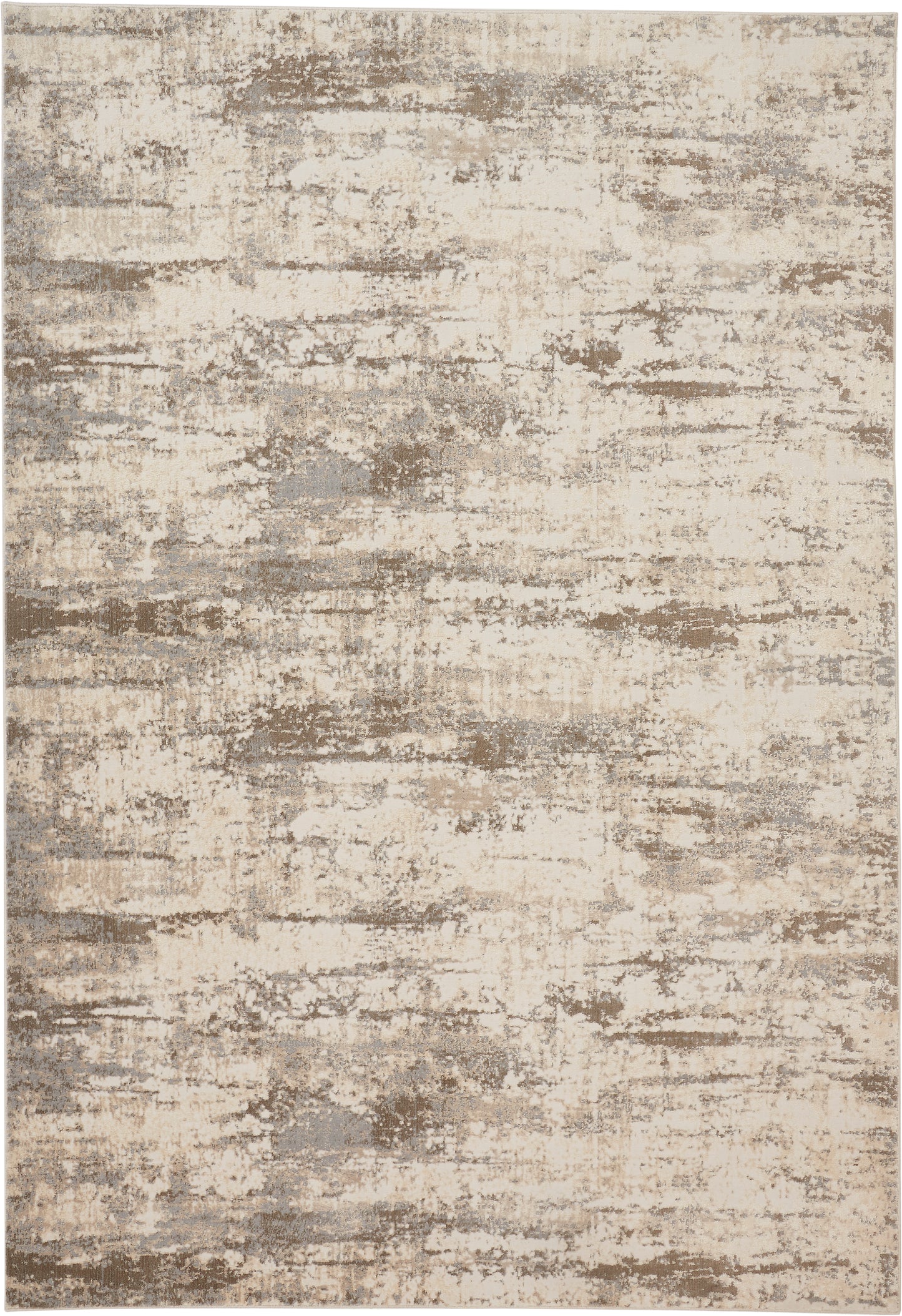 Parker Transitional/Casual Abstract Ivory/Brown - Feizy Rug