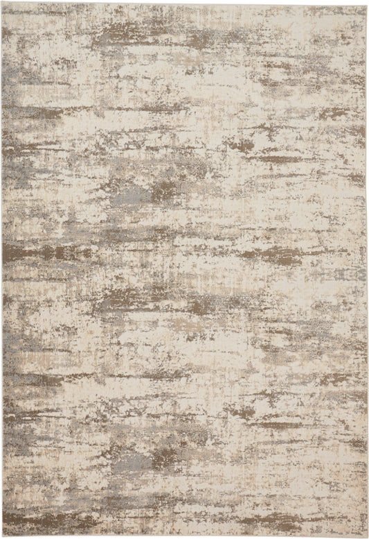Parker Transitional/Casual Ivory/Brown Accent Rug