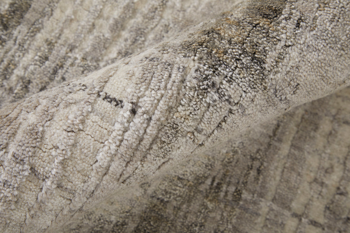 Eastfield Modern/Casual Abstract/Distressed Gray/Ivory 69AK - Feizy Rug