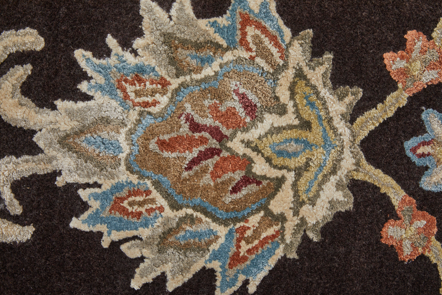 Prescott Traditional/Classic/French & Victorian Floral & Botanical/Oriental/Bordered Brown/Tan/Orange - Feizy Rug