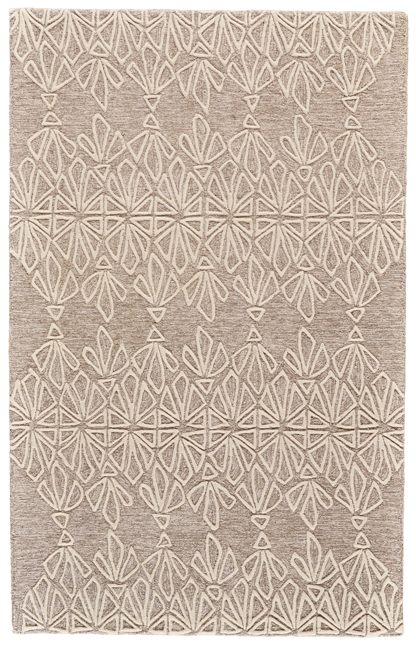 Enzo Transitional/Global Geometric Tan/Ivory - Feizy Rug