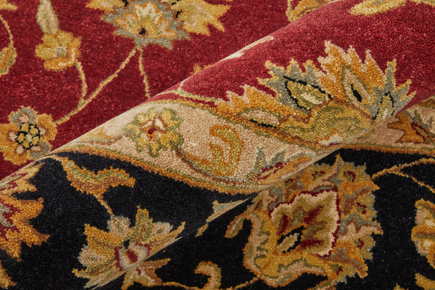 Wagner Traditional/Classic/Vintage Oriental/Persian/Bordered Red/Black/Gold - Feizy Rug