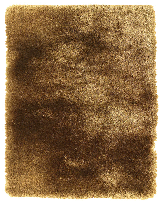 Indochine Modern/Luxury & Glam/Casual Solid Brown/Gold - Feizy Rug