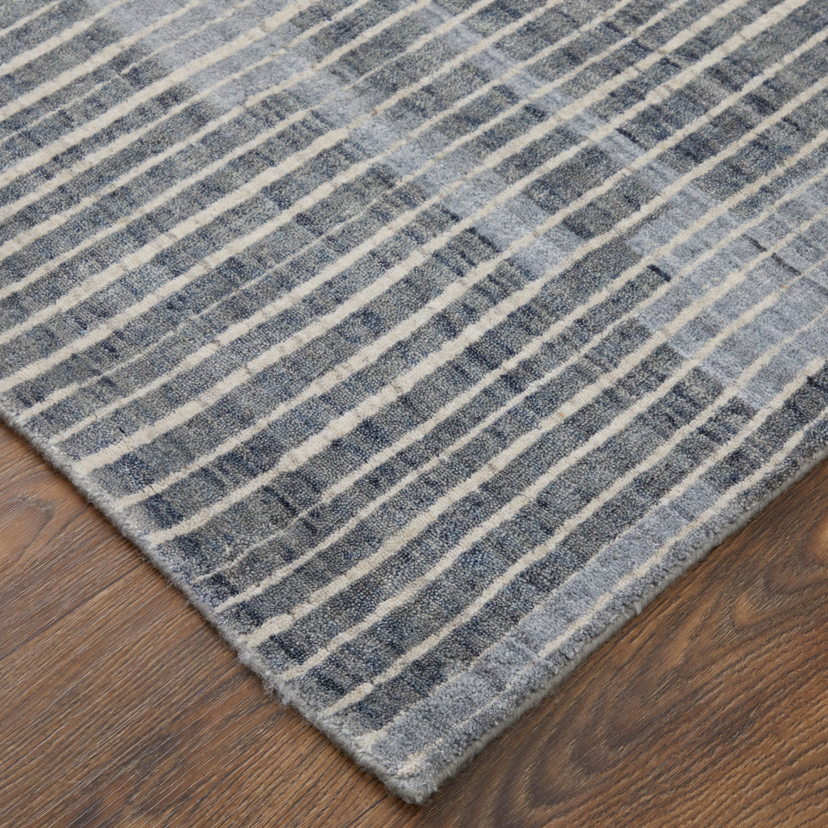 Eastfield Modern/Casual Abstract/Distressed Blue/Ivory/Gray 69AH - Feizy Rug