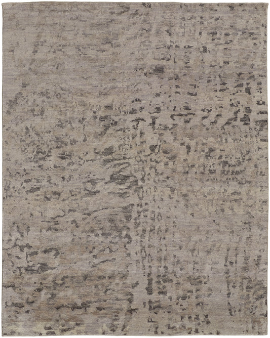 Wyman Transitional/Casual Abstract/Distressed Ivory/Gray - Feizy Rug