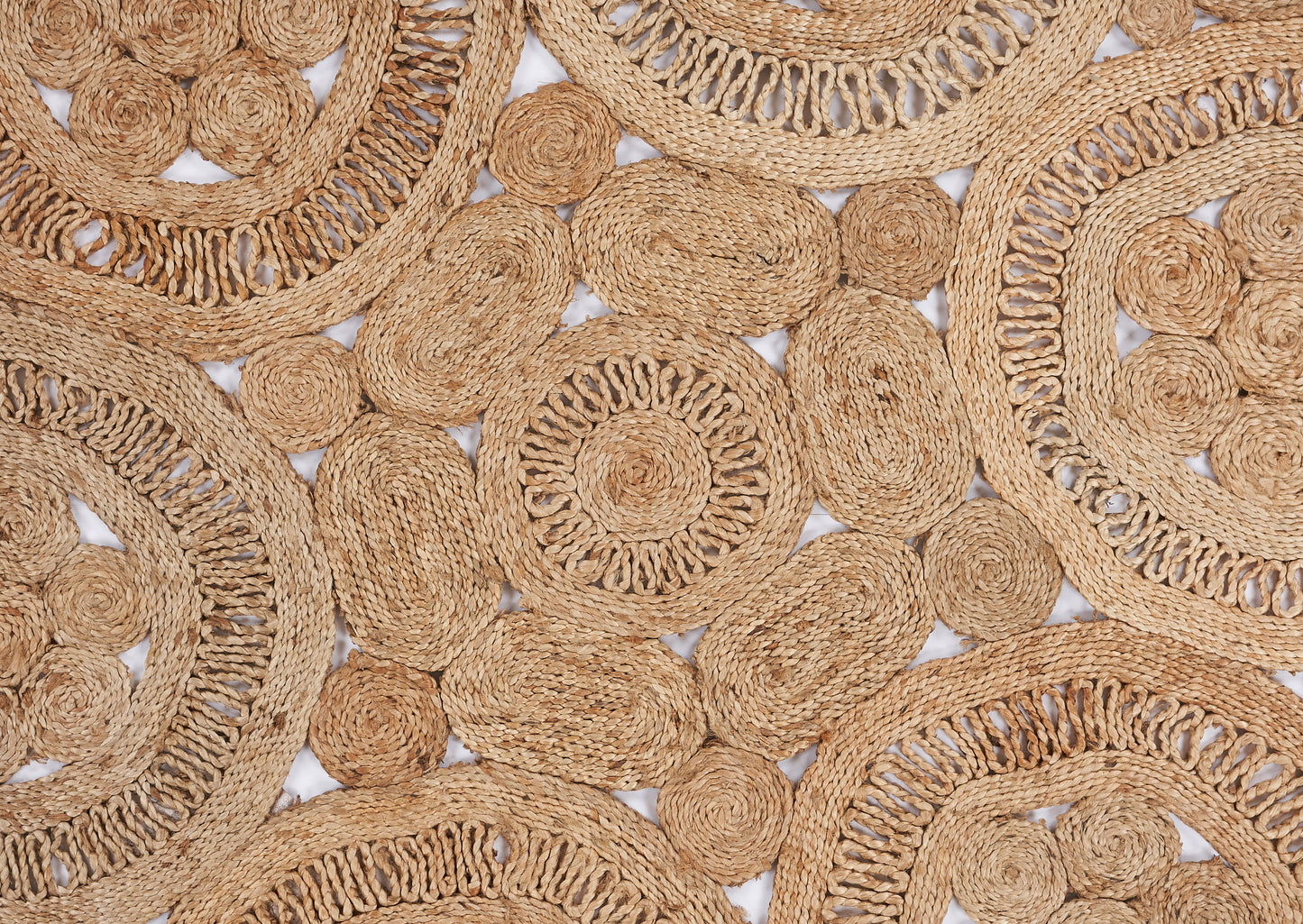 NATUR-12031 Bohemian/Eclectic Hand-Braided Natural Jute Indoor Area Rugs - LR Home