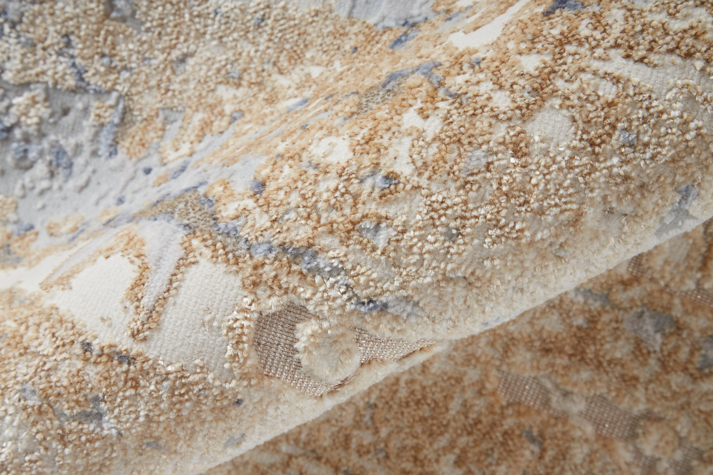 Laina Transitional/Industrial Tan/Brown/Blue Runner