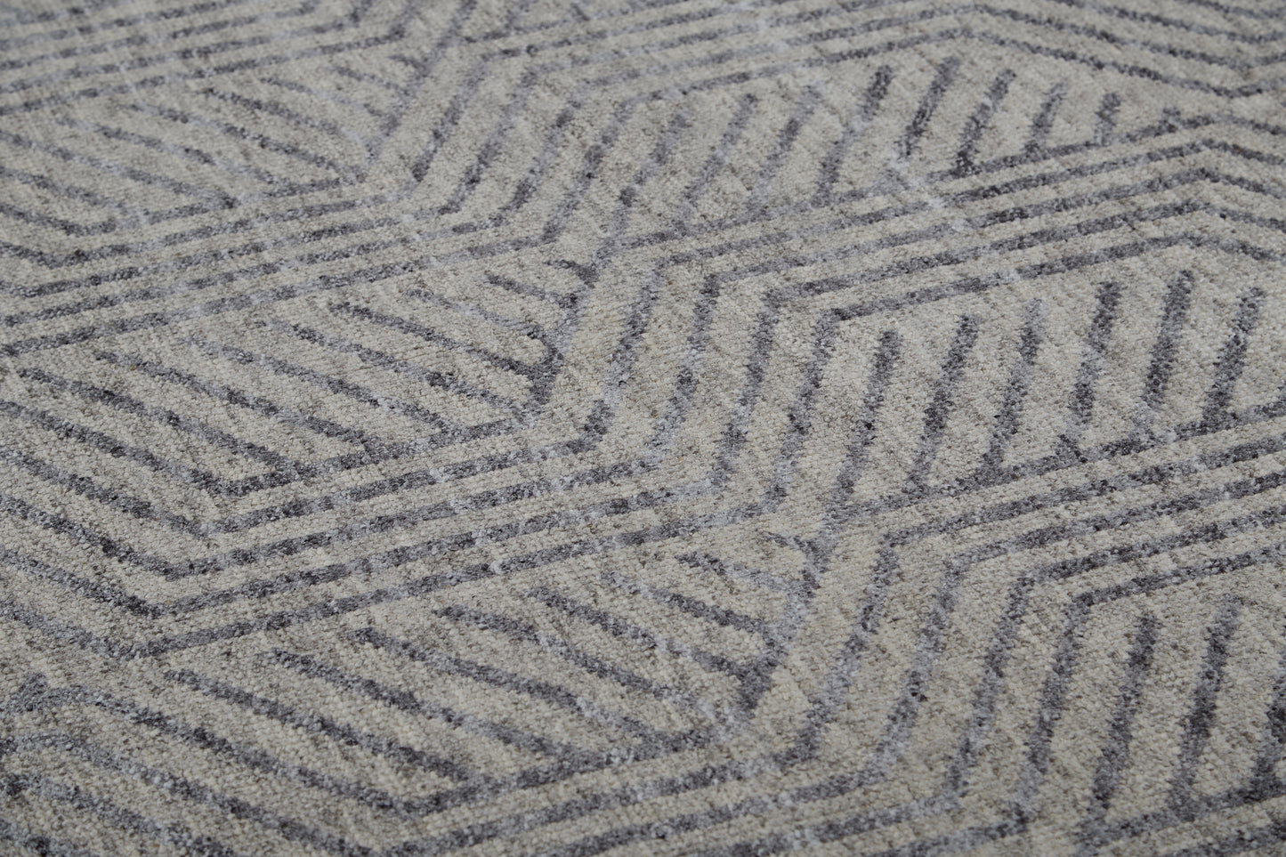 Vivien Modern/Classic/Casual Geometric/Abstract Gray/Tan - Feizy Rug