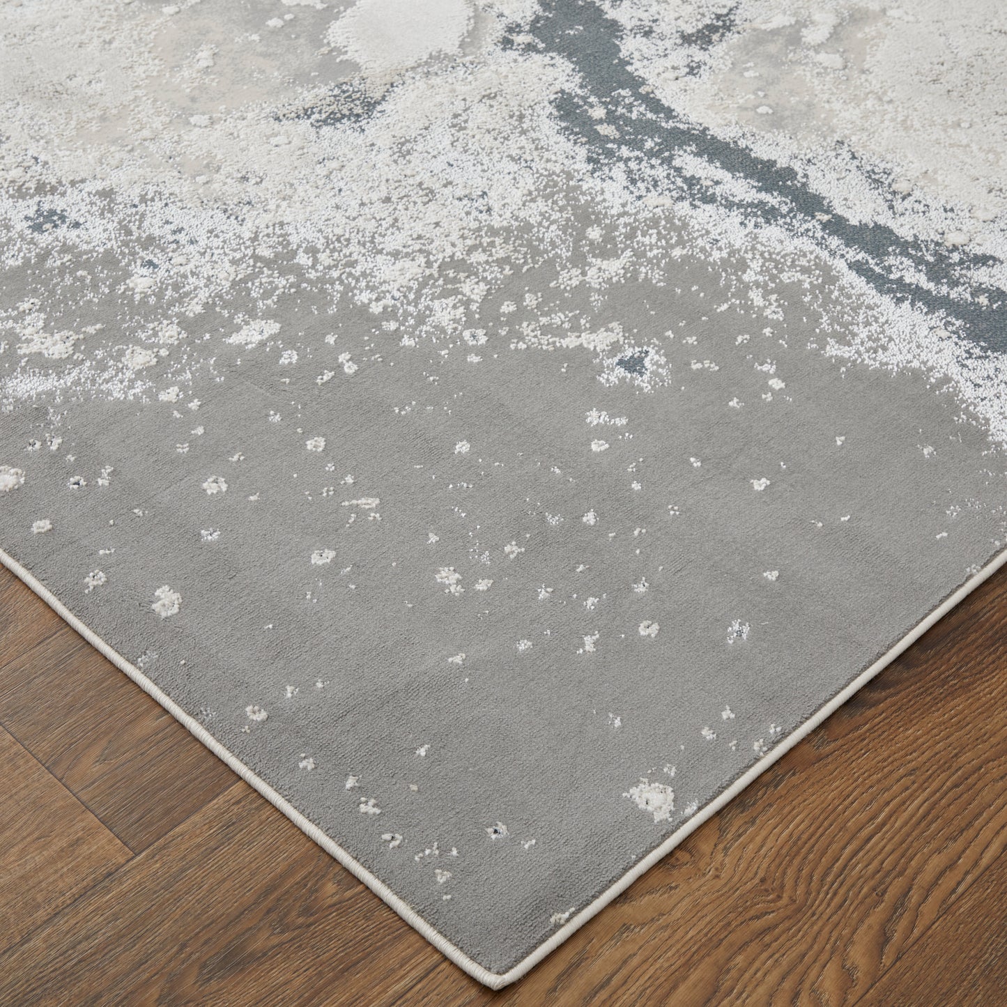 Astra Transitional/Industrial/Casual Abstract/Watercolor Gray/Ivory - Feizy Rug