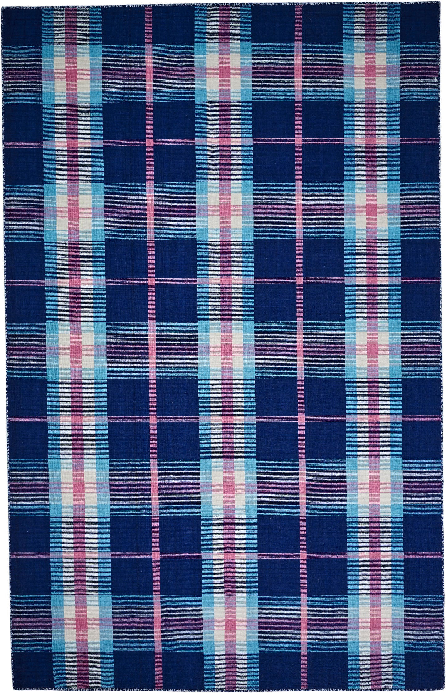 Crosby Transitional/Rustic Plaid Blue/Pink/White - Feizy Rug