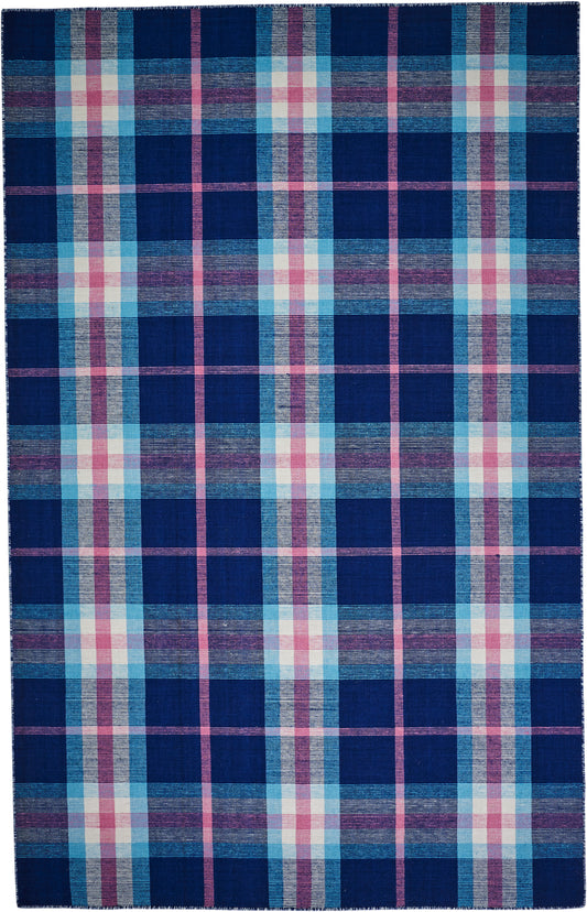 Crosby Transitional/Rustic Plaid Blue/Pink/White - Feizy Rug