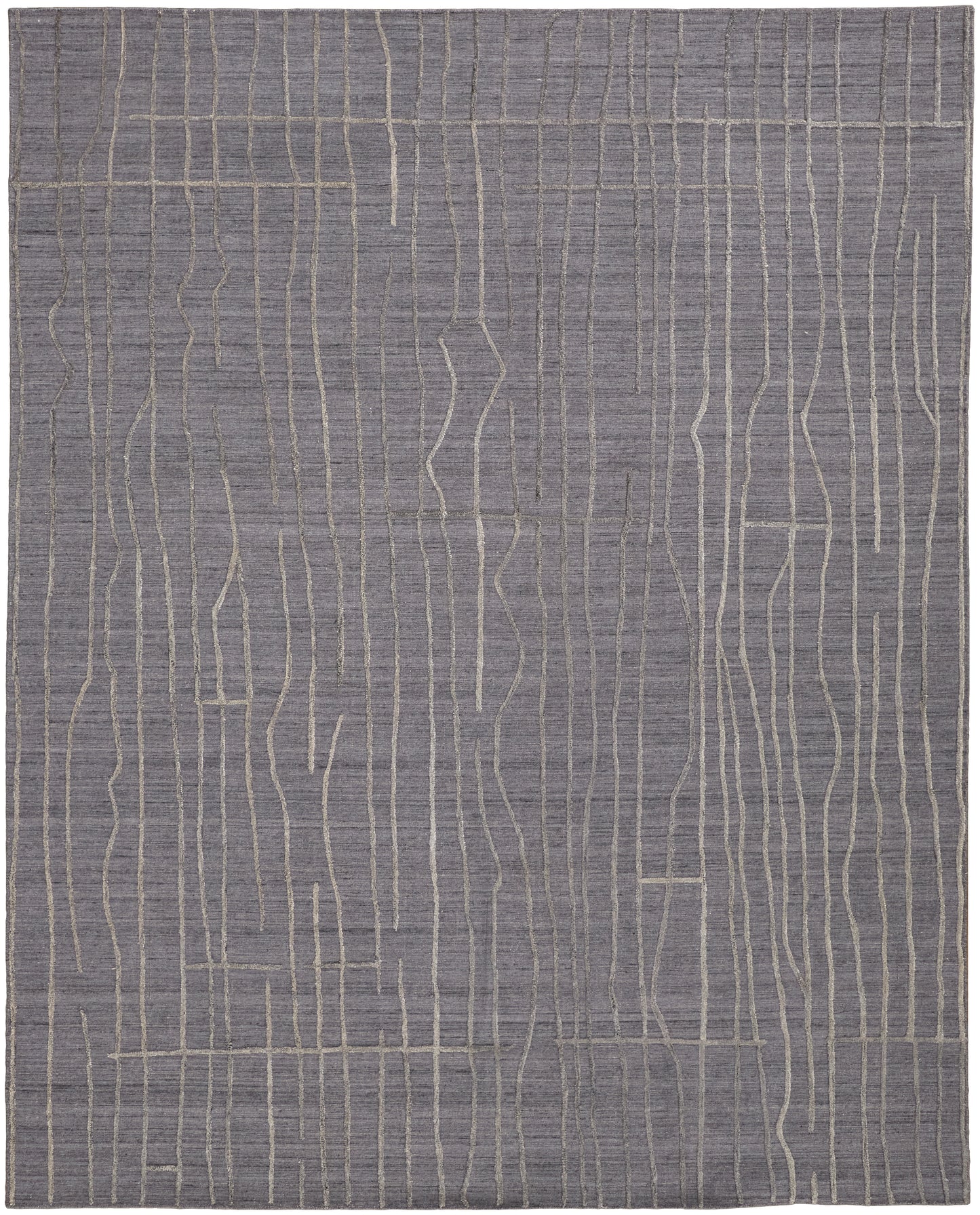 Haverhill Transitional/Casual Solid/Stripes Gray/Silver - Feizy Rug
