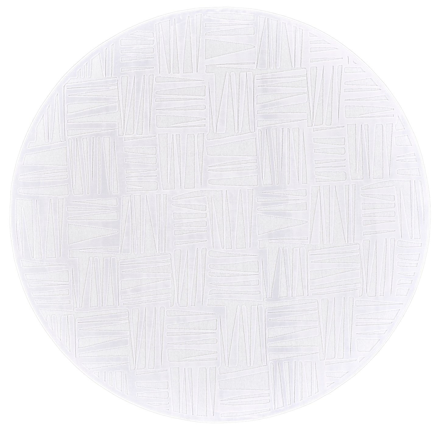 Saphir Mira Modern/Mid-Century Modern Geometric White - Feizy Rug