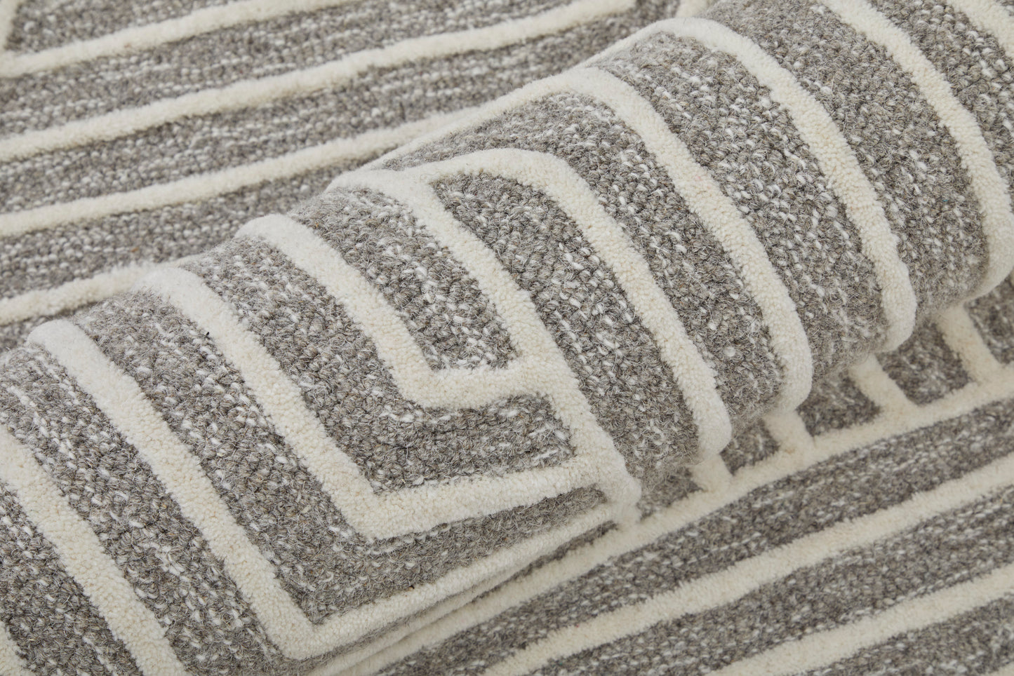 Lytton Modern/Casual/Scandinavian Gray/Ivory Accent Rug  Feizy Rugs Small Parcel,Feizy Rugs,Lytton,Gray/Ivory,2' x 3',Accent Rug,Wool,Modern/Casual/Scandinavian,India