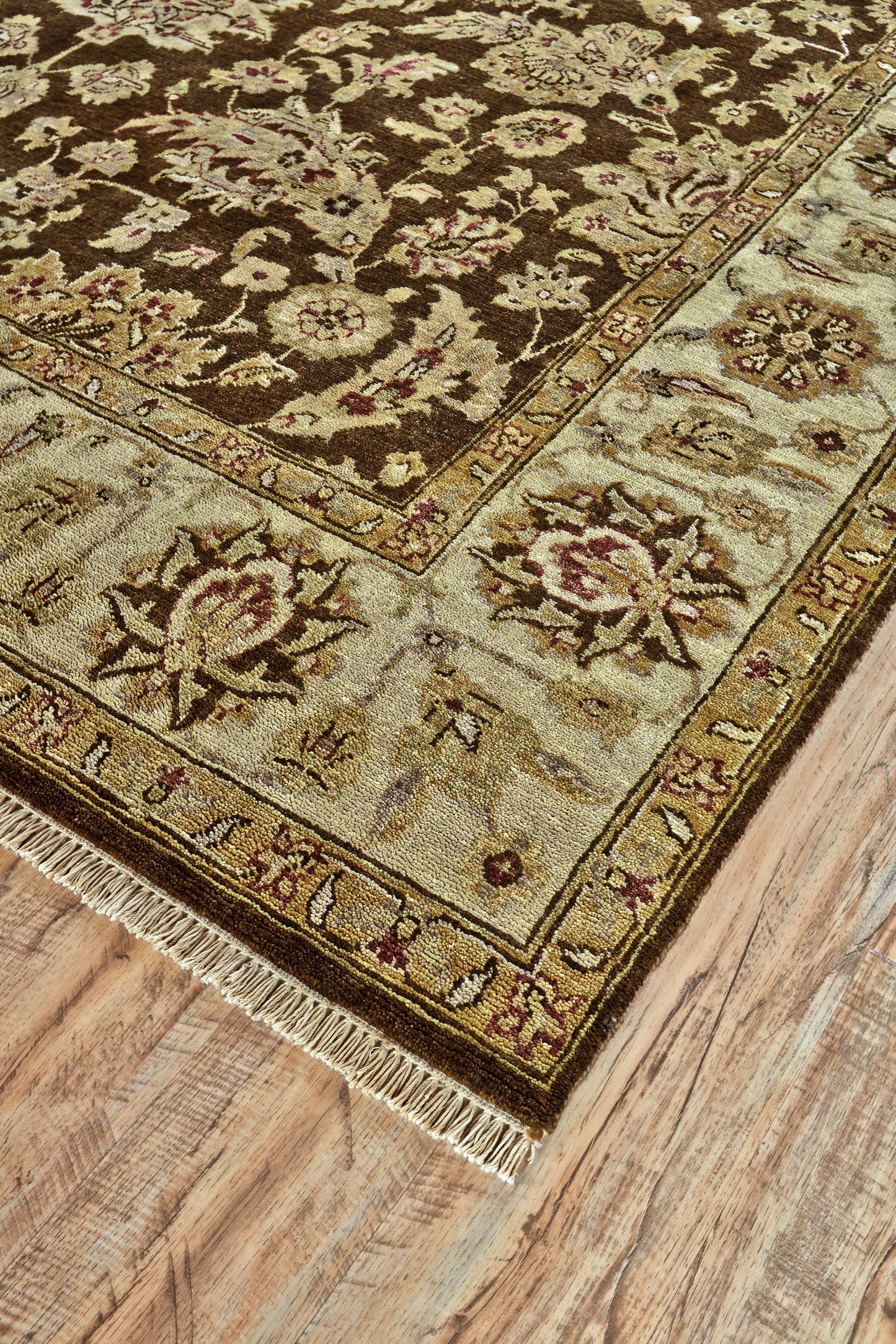 Drake Traditional/Classic/Vintage Persian/Oriental Brown/Gold/Tan - Feizy Rug