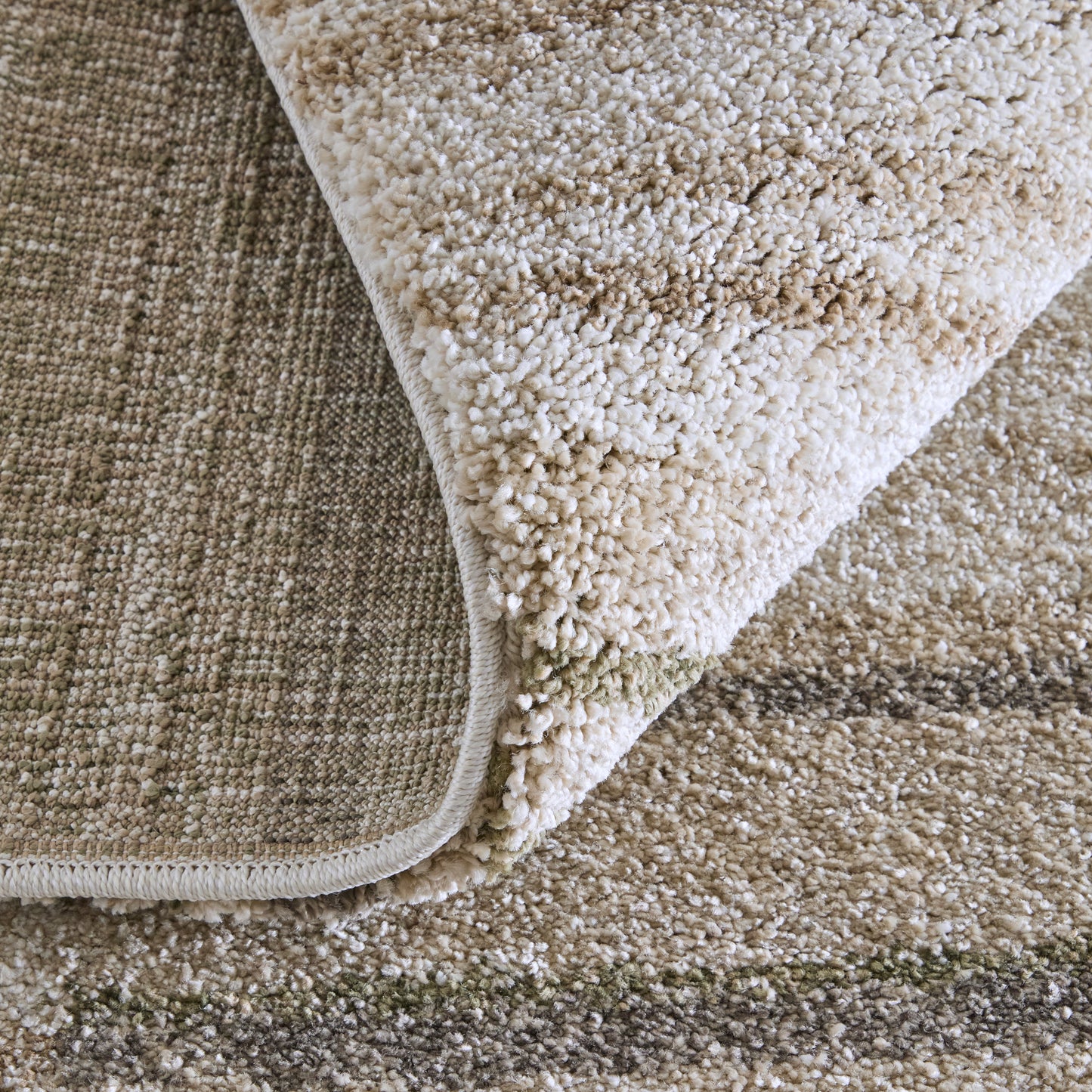 Richmond Modern/Global Geometric/Stripes Ivory/Gray/Tan - Feizy Rug