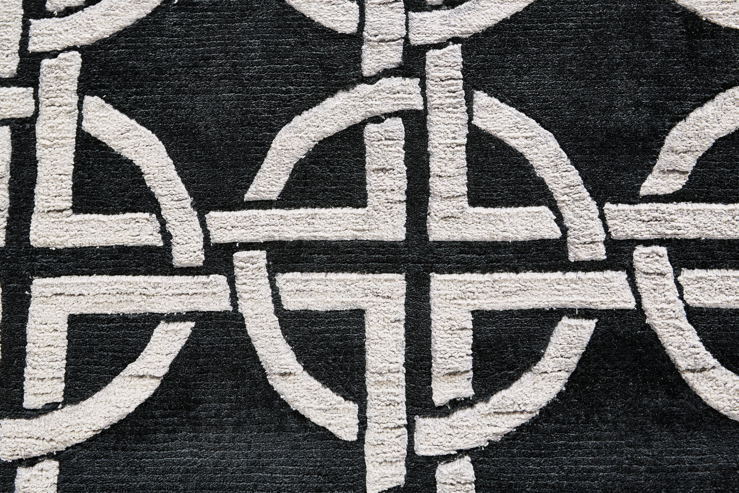 Dim Sum Modern/Global Abstract/Geometric Black/Silver - Feizy Rug