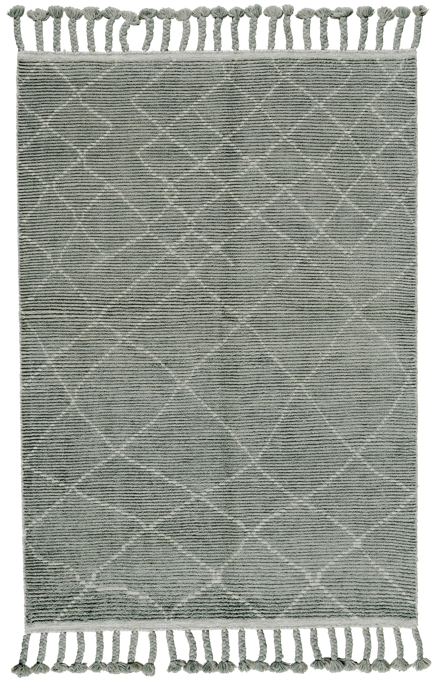 Twain Transitional/Global Diamond/Argyle/Trellis & Lattice Green/Gray/Ivory - Feizy Rug
