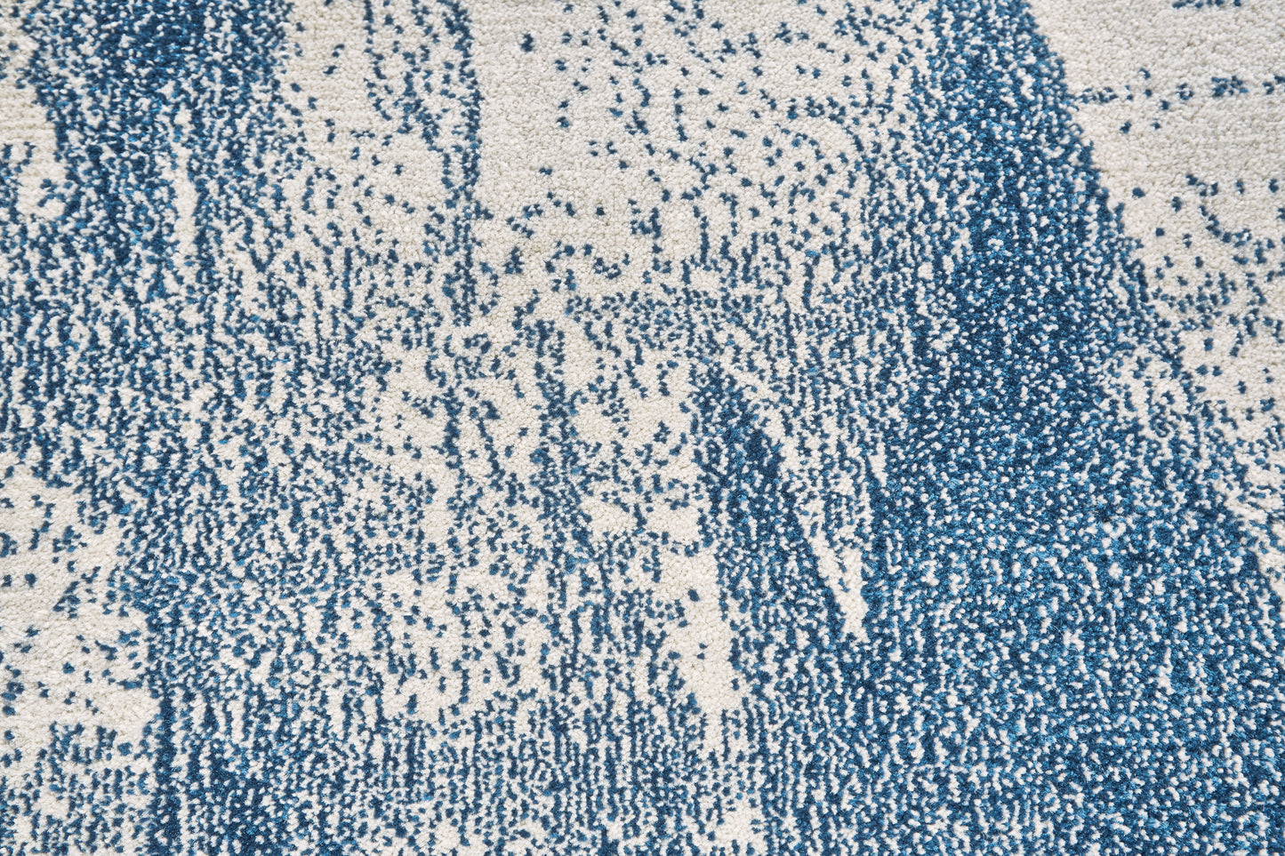 Brixton Modern/Bohemian & Eclectic/Nautical & Coastal Abstract/Distressed Blue/Ivory - Feizy Rug