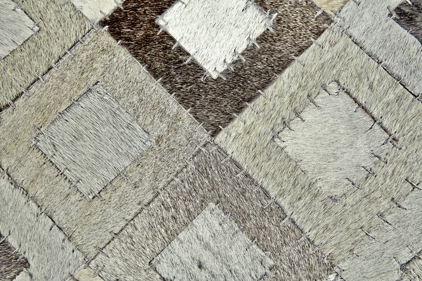 Estelle Transitional/Farmhouse/Cabin & Lodge Animal Print/Patchwork/Geometric White/Black/Gray - Feizy Rug