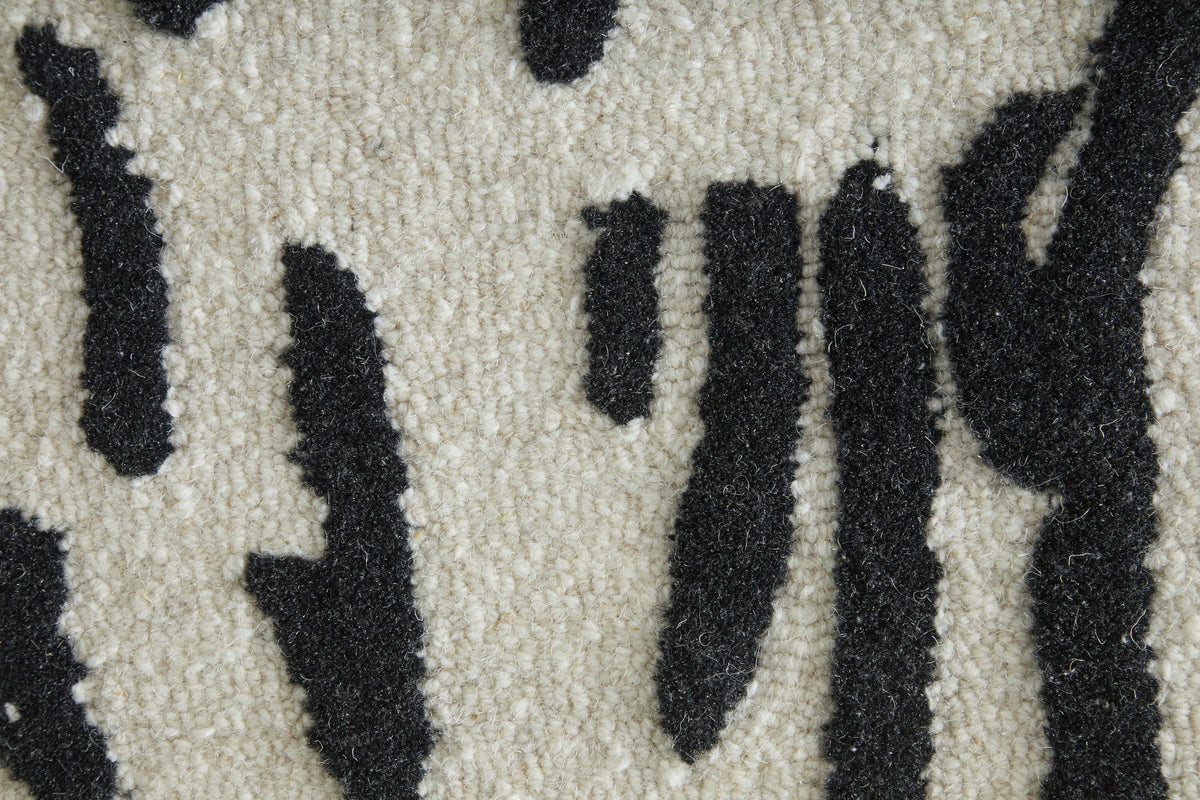 Winston Modern Abstract Ivory/Black - Feizy Rug