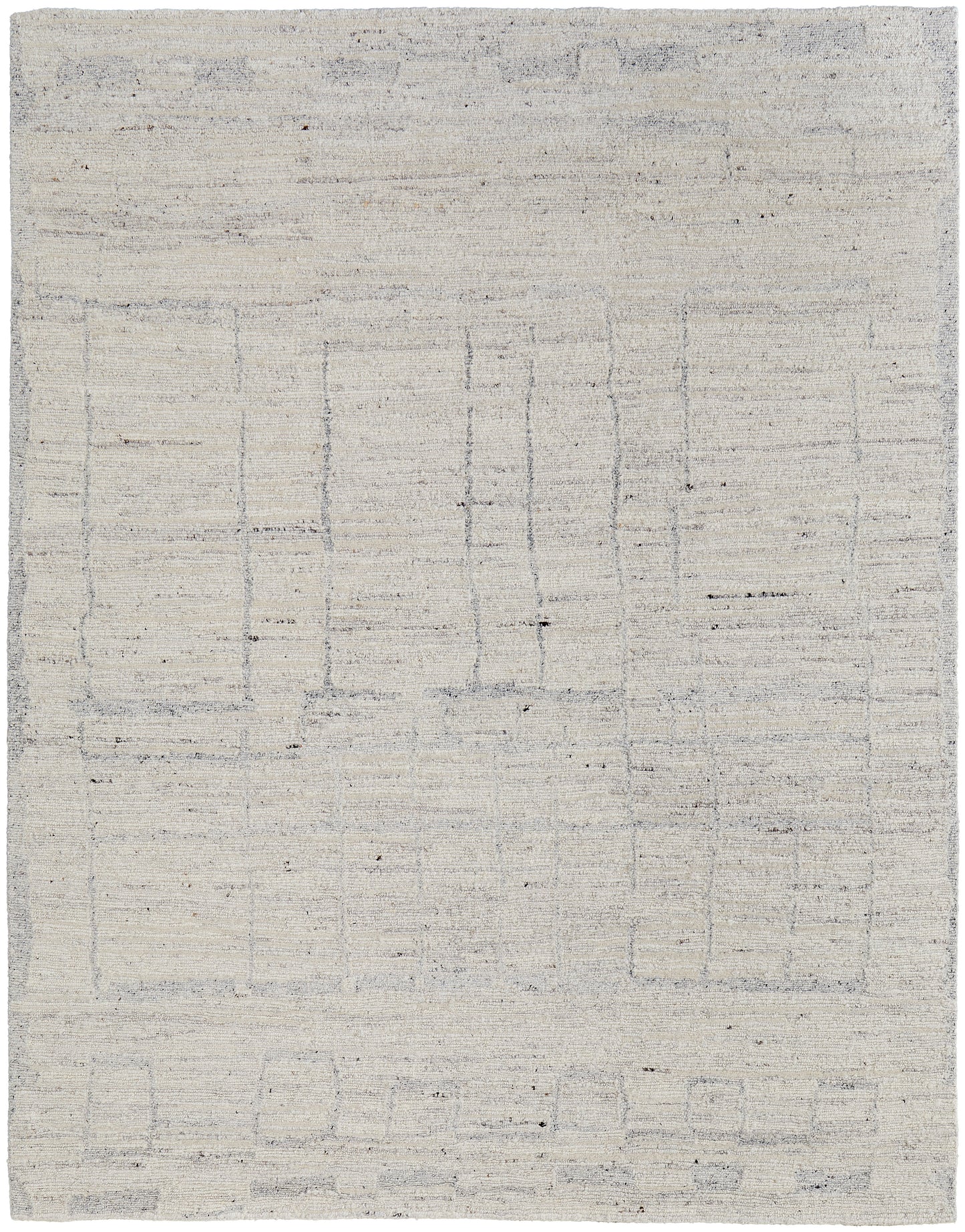 Navaro Modern/Scandinavian/Global Ivory/Gray/Blue Accent Rug