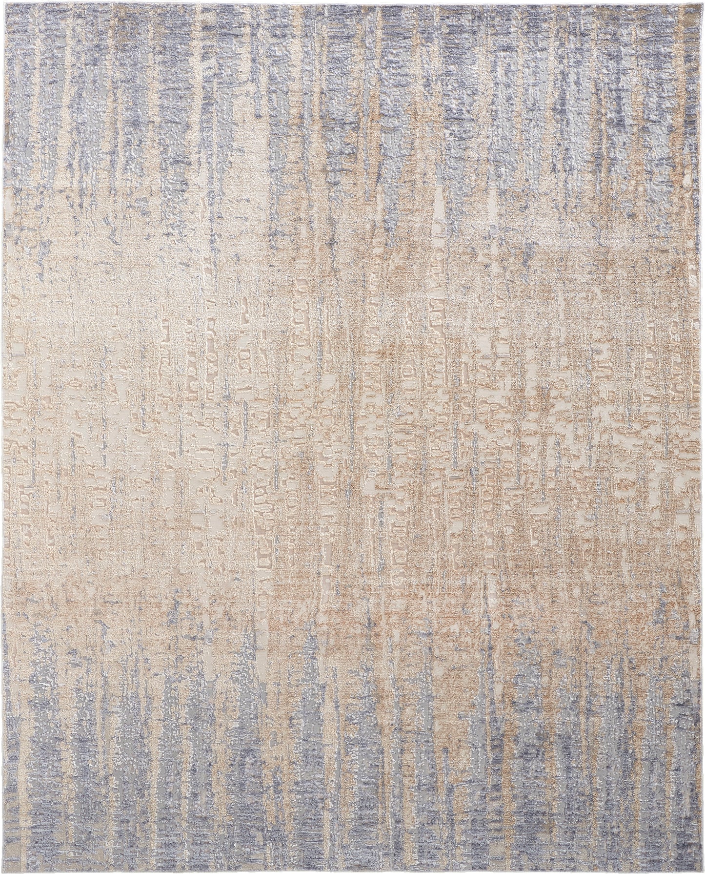 Laina Transitional/Industrial Tan/Brown/Blue Area Rug