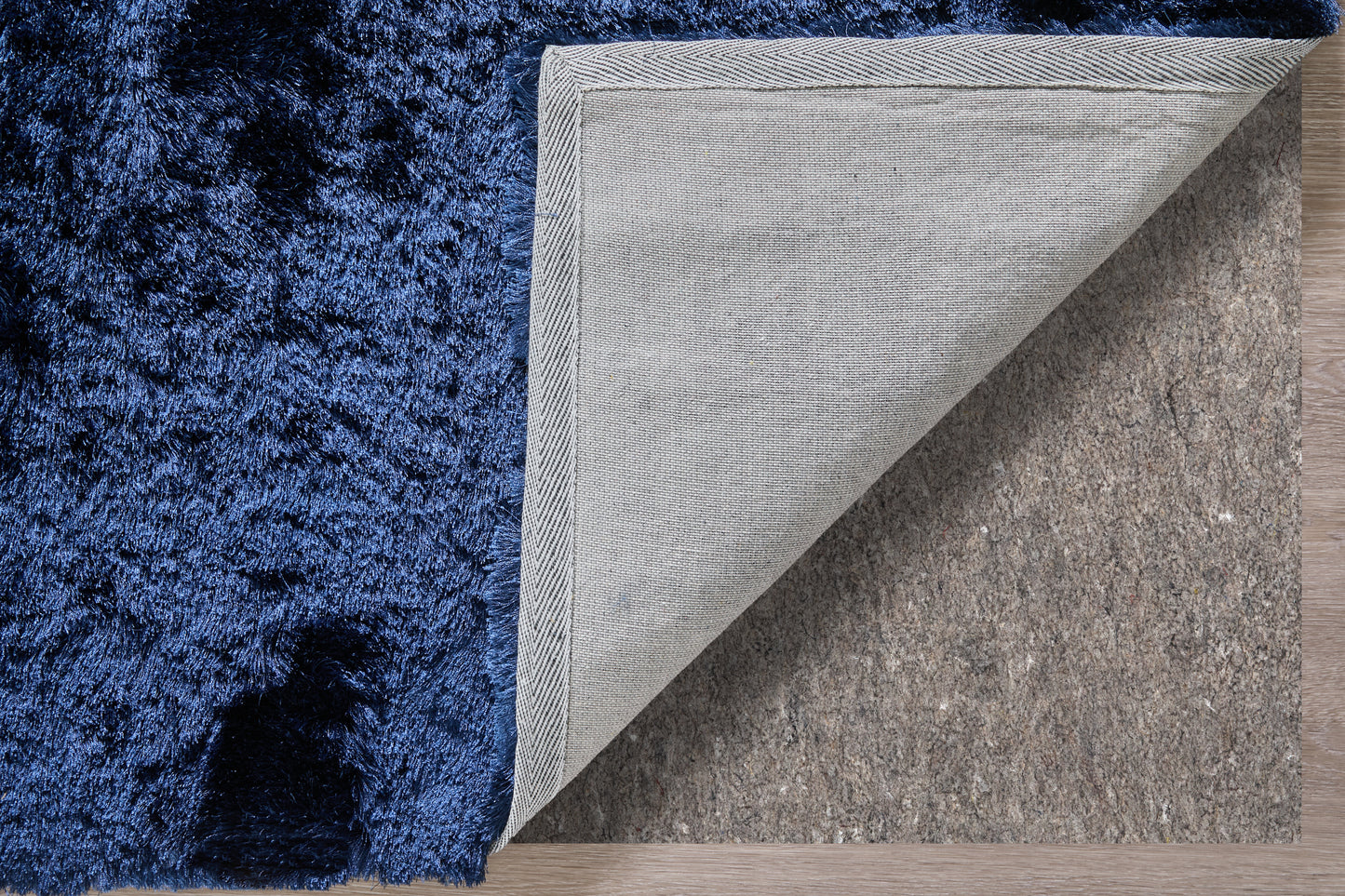 Indochine Modern/Luxury & Glam/Casual Solid Blue/Black - Feizy Rug