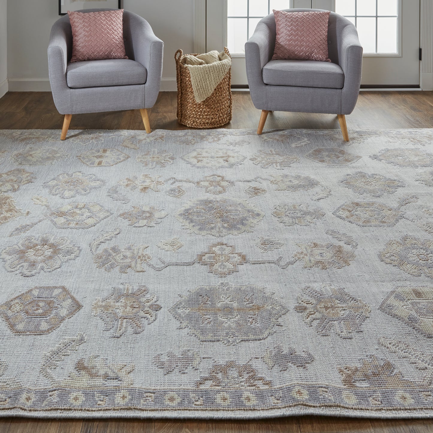Wendover Transitional/Vintage Oriental Ivory/Silver/Tan - Feizy Rug