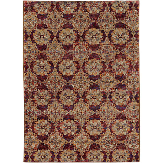 ANDORRA 6883A Red, Gold Rug - Oriental Weavers