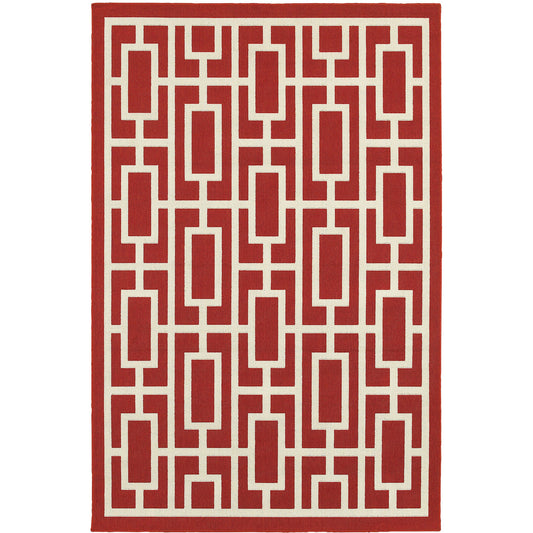 MERIDIAN 9754R Red, Ivory Rug - Oriental Weavers