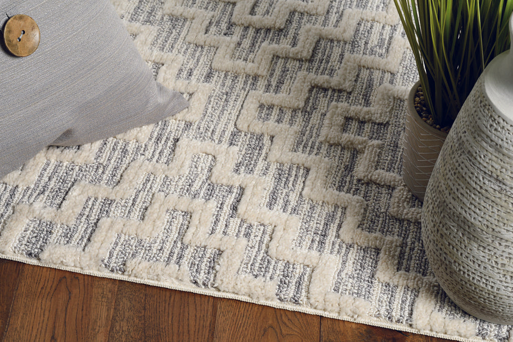 Willow 1104 Ivory Grey Rug - Kas